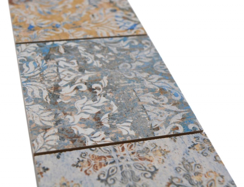 Bordure Borde Mosaïque mix fort multicolore mat aspect moquette carreau de mosaïque mur cuisine carrelage salle de bain mur douche MOS23BOR-95CV_f