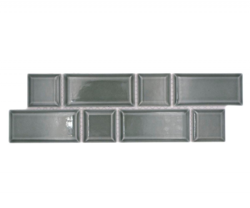 Bordure Borde Mosaïque pétrole brillant aspect métro Mosaïque mur cuisine miroir salle de bain mur douche MOS26BORWM-0218_f