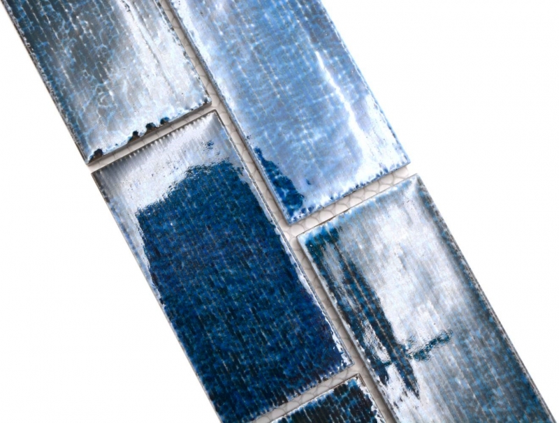 Bordure Borde Mosaïque vert brillant aspect composite carreau de mosaïque mur cuisine miroir salle de bain mur douche MOS26BOR-KAS8_f