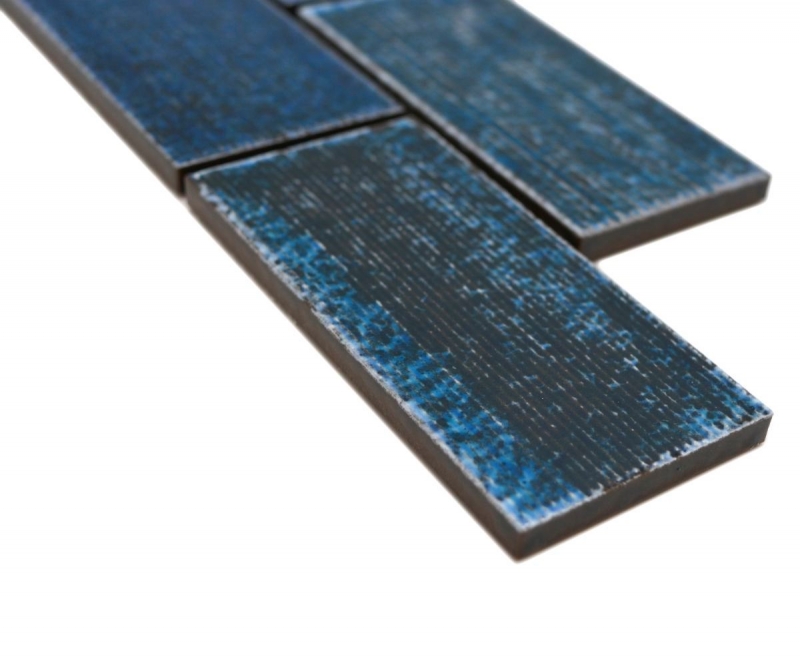 Bordure Borde Mosaïque vert brillant aspect composite carreau de mosaïque mur cuisine miroir salle de bain mur douche MOS26BOR-KAS8_f