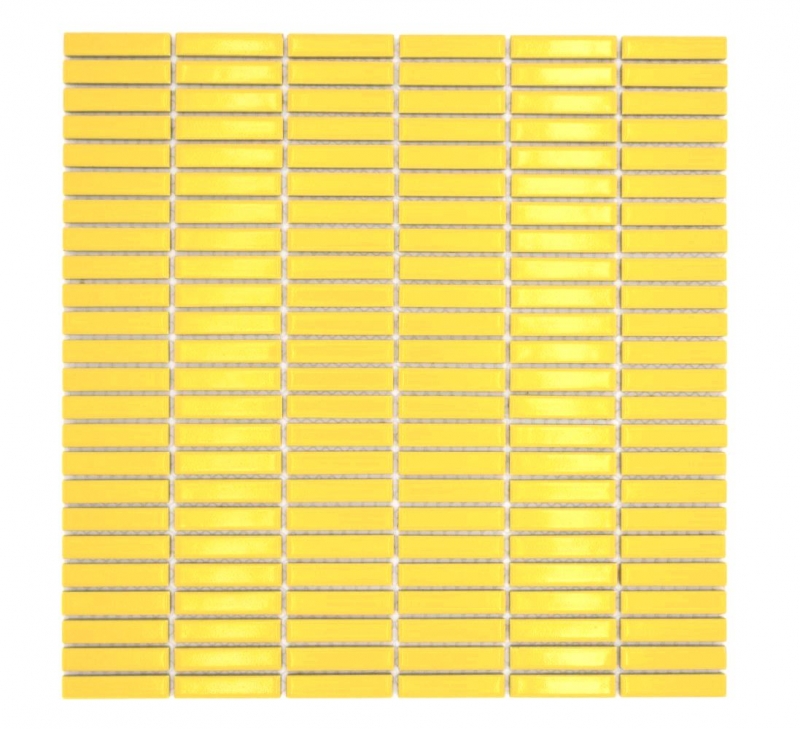 Motif à main Mosaïque Céramique Baguettes Rétro Vintage Années 50 Années 60 Lanières jaunes brillantes MOS24-BM6_m