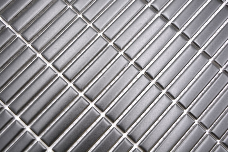 Motif à main Mosaïque Céramique Baguettes Rétro Vintage Années 50 Années 60 Lanière noire mate MOS24-BM8_m