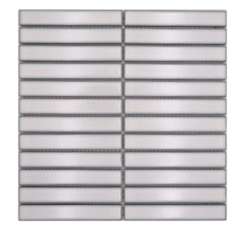 Motif manuel Mosaïque en bâtonnets Modern Art blanc ancien brillant MOS24-S30_m