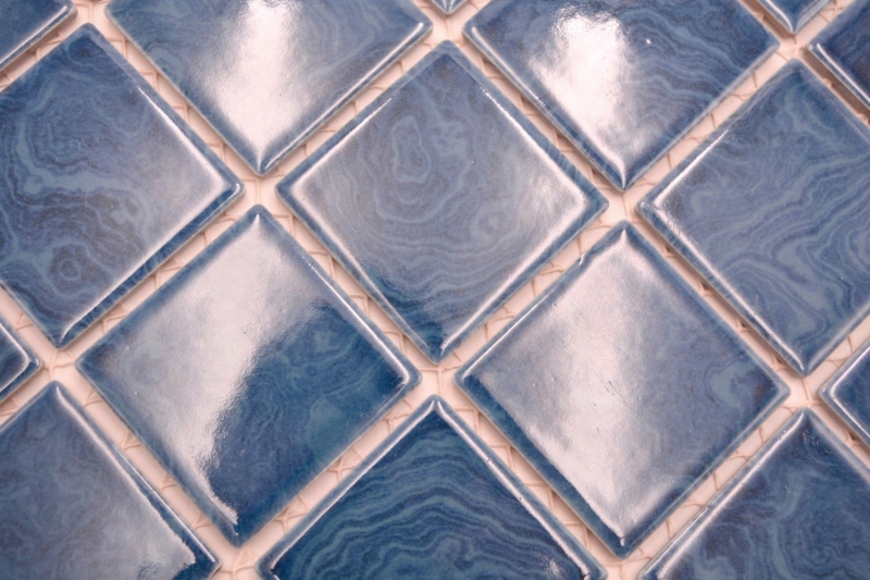 Échantillon manuel de carreaux de mosaïque céramique bleu glacé strié MOS14-0404_m