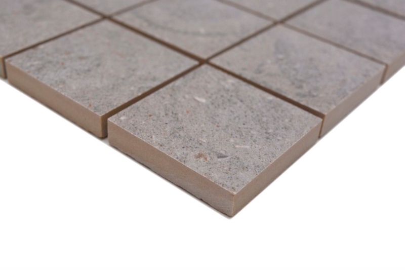 Échantillon manuel Céramique Carreau de mosaïque Grès cérame gris clair anthracite à motifs MOS14-G3_m