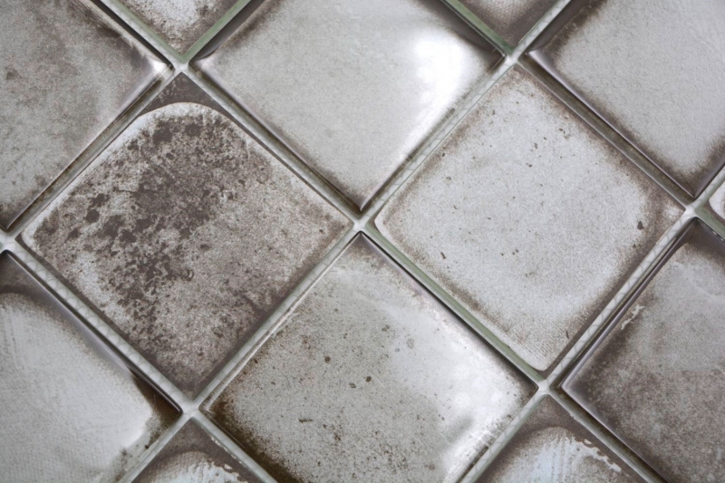 Motif à main Mosaïque de verre Carreau de mosaïque Retro Vinatage Ciment Style gris urbain MOS88-S04_m