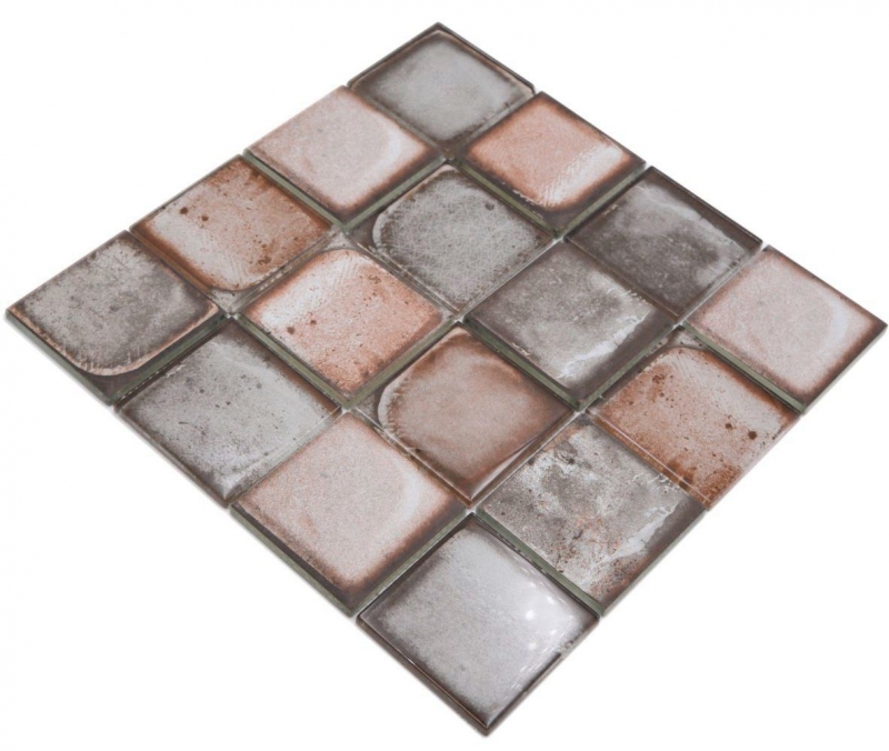 Motif à main Mosaïque de verre Carreau de mosaïque Retro Vinatage Ciment Style Pastel Gris Beige MOS88-S08_m