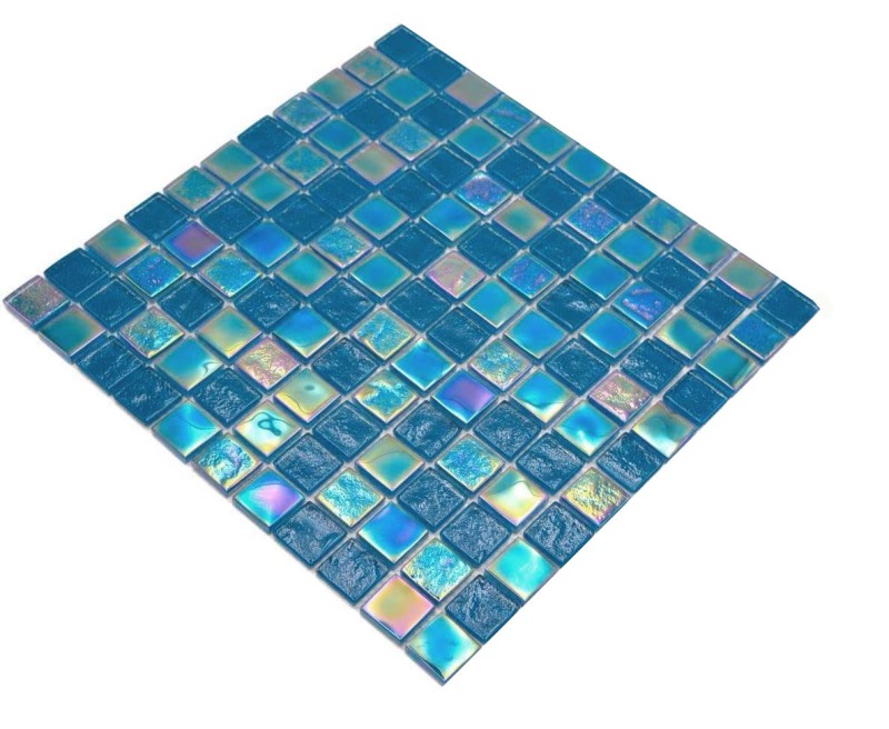 Échantillon manuel de mosaïque de verre carreau de mosaïque small flip flop irisé noir multicolore MOS65-S63_m