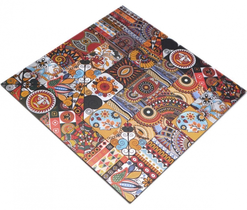 Motif à main Tapis de mosaïque autocollant Métal Rétro Mandala Tapis de motif Afrikaans Ornament MOS200-U01_m