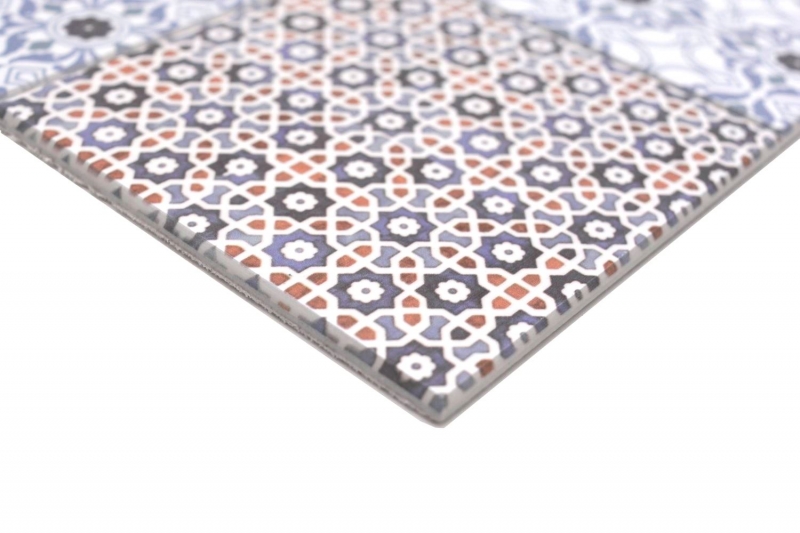 Motif à main Tapis de mosaïque autocollant vinyle rétro style maison de campagne MOS200-S1404_m