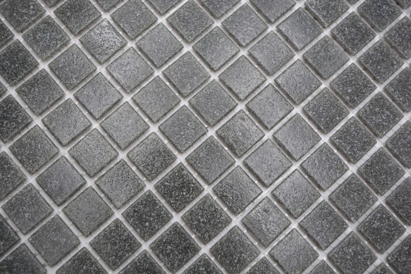 Échantillon manuel Mosaïque de verre Mosaïque de piscine Gris optique basalte gris foncé MOS200-A09_m