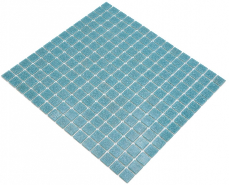Échantillon manuel Mosaïque de verre Mosaïque de piscine Mosaïque de natation Bleu pastel Gris MOS200-A52_m