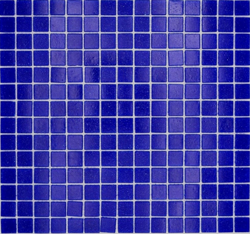 Échantillon manuel Mosaïque de verre Mosaïque de piscine Bleu outremer Bleu foncé Spots MOS200-A20_m