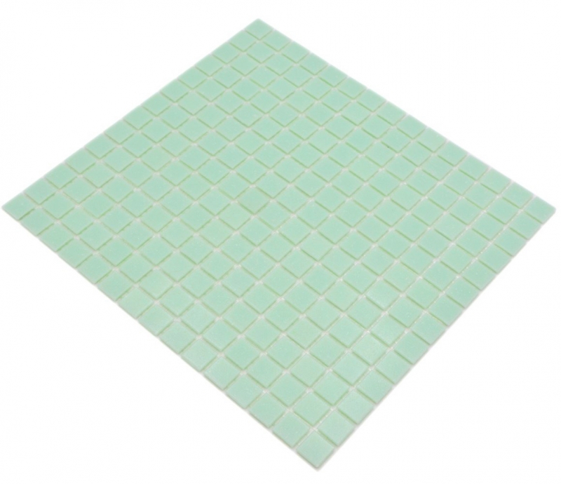 Échantillon manuel Mosaïque de verre Mosaïque de piscine Mosaïque de natation Vert clair Vert pastel Spots MOS200-A21_m