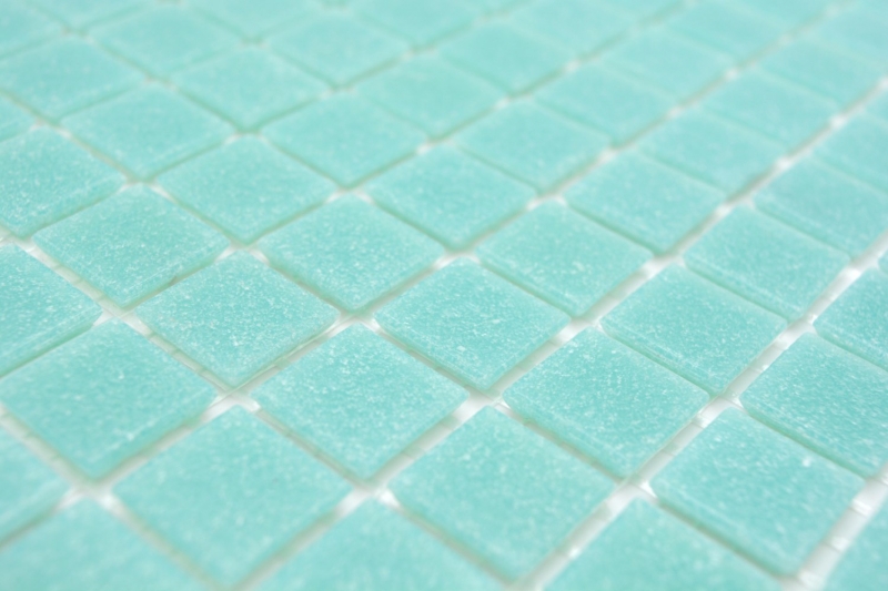 Échantillon manuel Mosaïque de verre Mosaïque de piscine turquoise clair vert Spots MOS200-A62_m