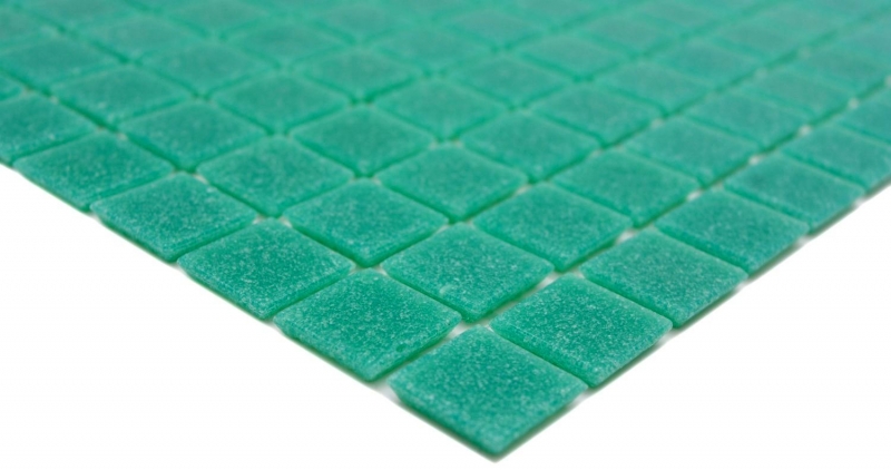 Échantillon manuel Mosaïque de verre Mosaïque de piscine turquoise vert Spots MOS200-A63_m