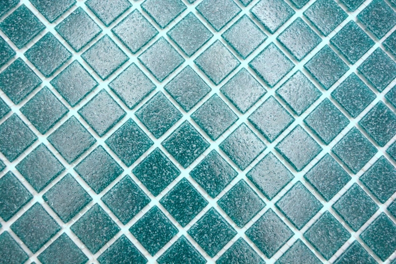 Échantillon manuel Mosaïque de verre Mosaïque de piscine Turquoise foncé Vert Pétrole Spots MOS200-A67_m