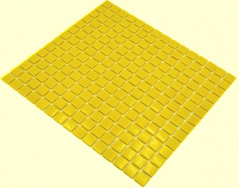 Échantillon manuel de mosaïque de verre Carreau de mosaïque jaune MOS200-A90_m