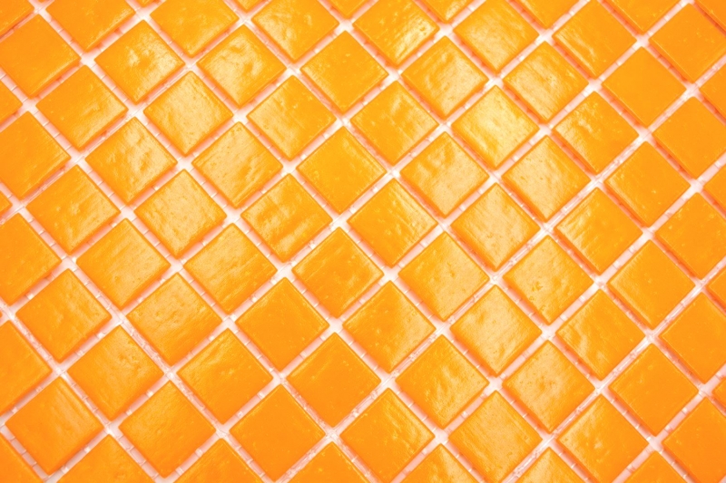 Échantillon manuel de mosaïque de verre Carreau de mosaïque orange MOS200-A92_m