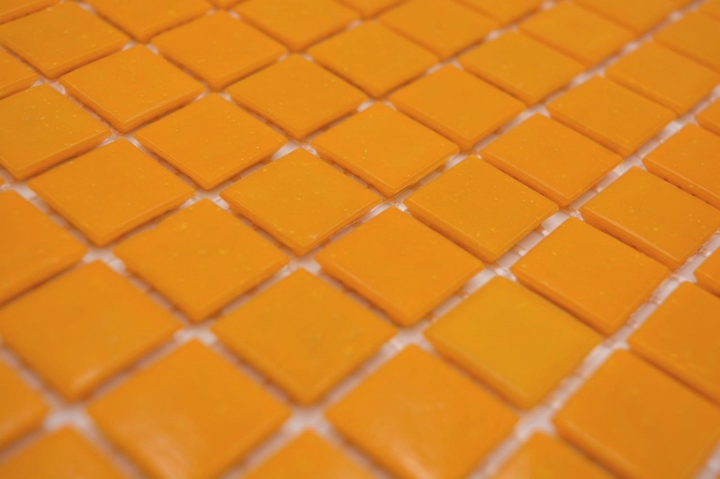 Échantillon manuel de mosaïque de verre Carreau de mosaïque orange MOS200-A92_m