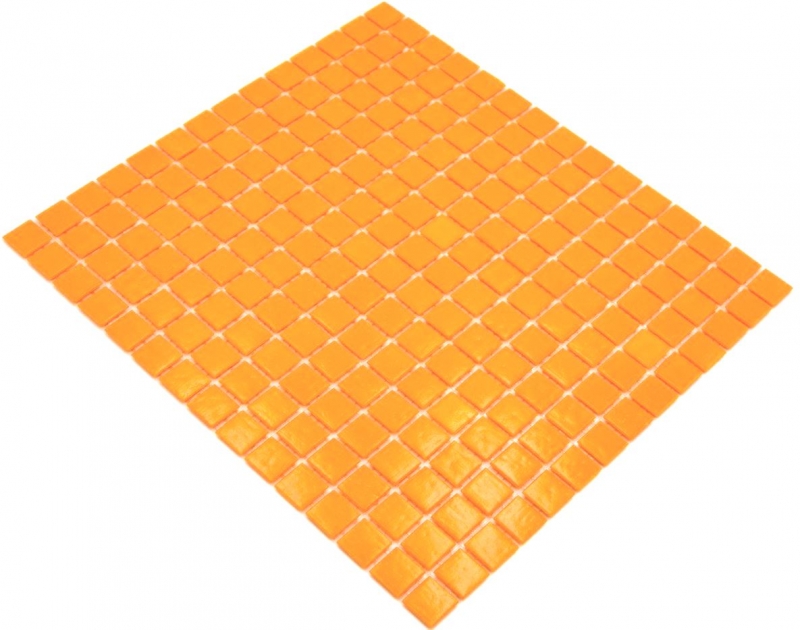 Échantillon manuel de mosaïque de verre Carreau de mosaïque orange MOS200-A92_m