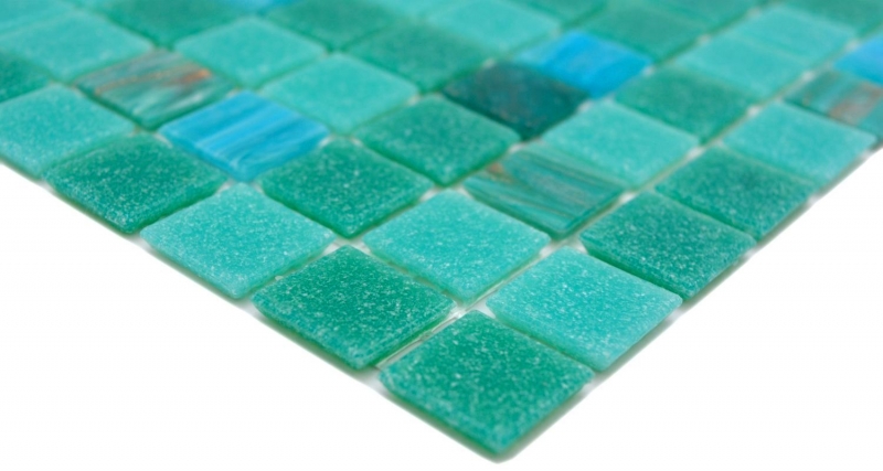 Motif à main Mosaïque de verre Mosaïque de piscine Mosaïque de natation Turquoise Vert Mix Cuivre changeant MOS200-SMT_m