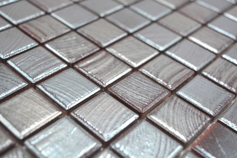 Céramique Mosaïque Jasba wengé-métallique brillant aspect métal mur cuisine carrelage salle de bain mur douche / 10 tapis mosaïque