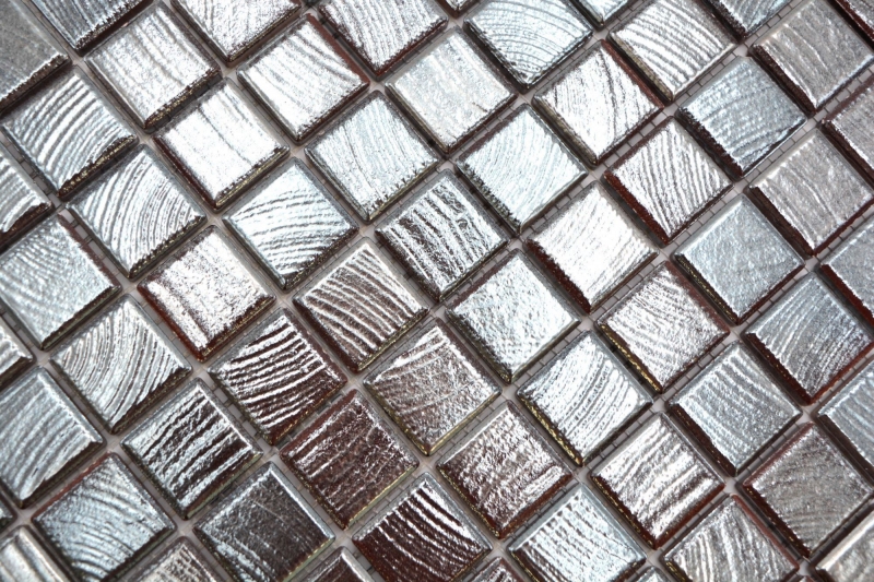 Jasba Senja Pure Mosaïque Céramique Grès cérame wengé métallique brillant aspect métal Cuisine Salle de bains Douche MOSJB27 1 tapis