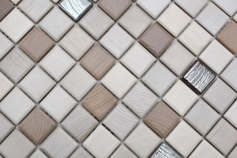 Jasba Senja Pure Mosaïque Céramique Grès cérame mélange de bois métallique mat aspect bois Cuisine Salle de bains Douche MOSJB06 1 tapis