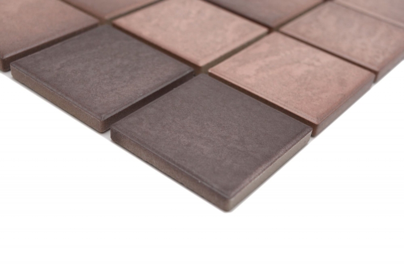 Céramique Mosaïque Jasba brun terre mat aspect pierre mur cuisine carrelage salle de bain mur douche / 10 tapis mosaïque
