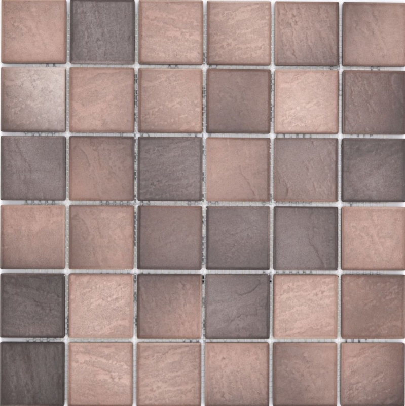 Jasba Village Mosaïque Céramique grès brun terre mat aspect pierre cuisine salle de bains douche MOSJB546 1 tapis