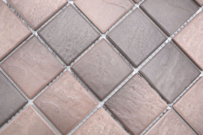 Jasba Village Mosaïque Céramique grès brun terre mat aspect pierre cuisine salle de bains douche MOSJB546 1 tapis
