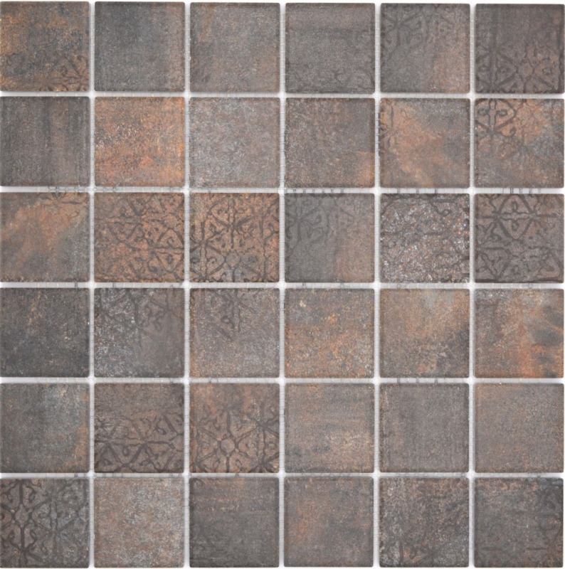 Jasba Ronda Mosaïque Céramique Grès cérame mélange rouille mat aspect rouille Cuisine Salle de bains Douche MOSJBR200 1 tapis