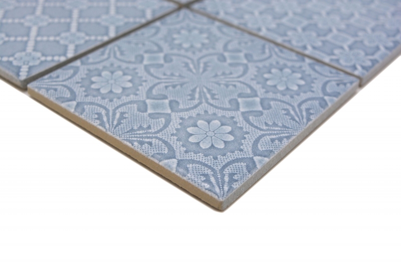 Jasba Clara mosaïque céramique grès bleu nordique brillant aspect rétro cuisine salle de bains douche MOSJBC135 1 tapis