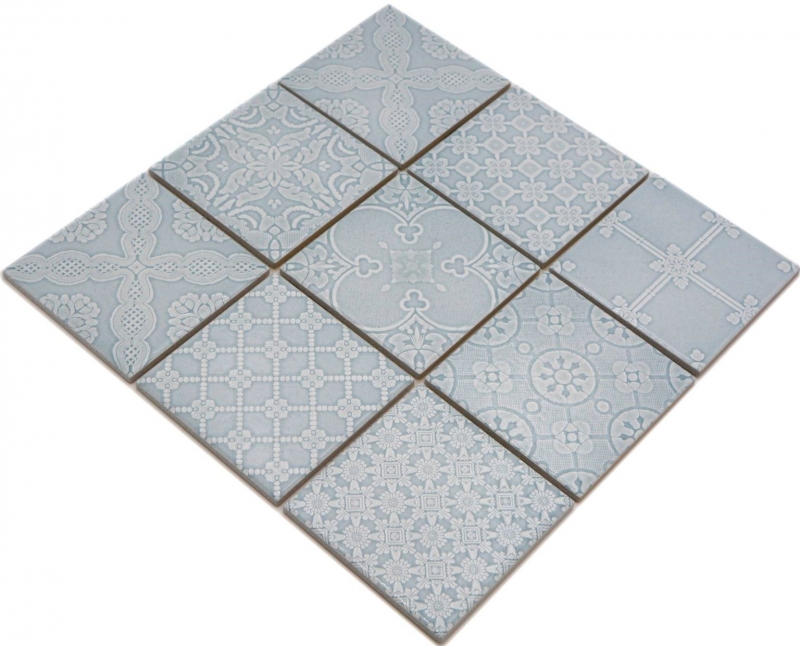 Jasba Clara mosaïque céramique grès country green brillant aspect rétro cuisine salle de bain douche MOSJBC136 1 tapis