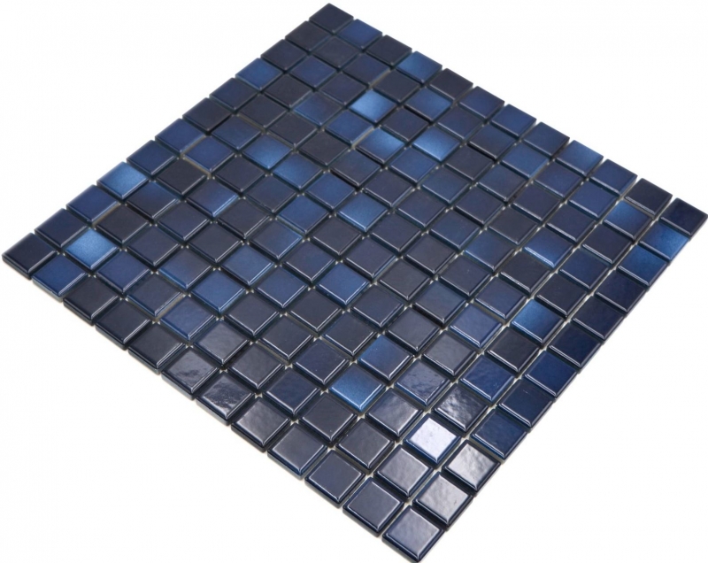 Jasba Agrob Buchtal Fresh Mosaïque Céramique Grès cérame deep blue mix brillant Cuisine Salle de bains Douche MOSJBF217 1 tapis