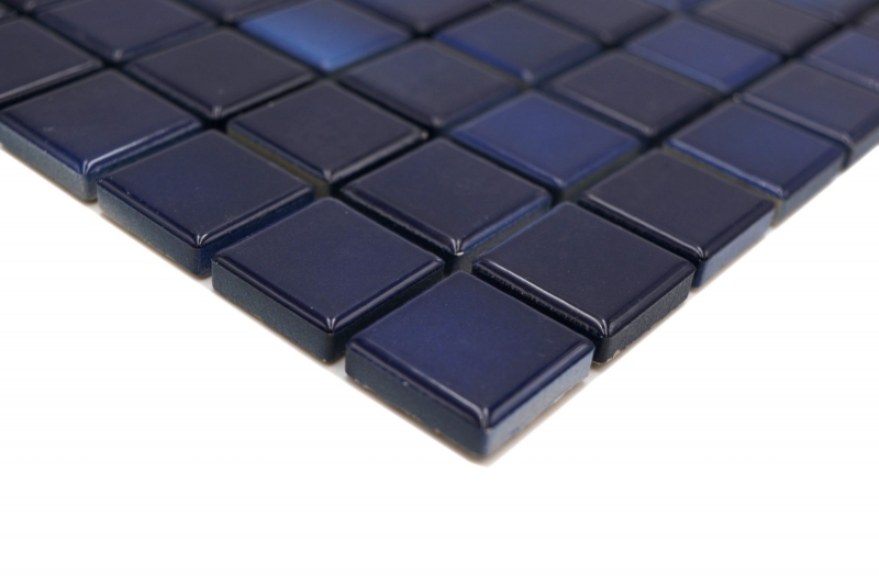 Jasba Agrob Buchtal Fresh Mosaïque Céramique Grès cérame deep blue mix brillant Cuisine Salle de bains Douche MOSJBF217 1 tapis