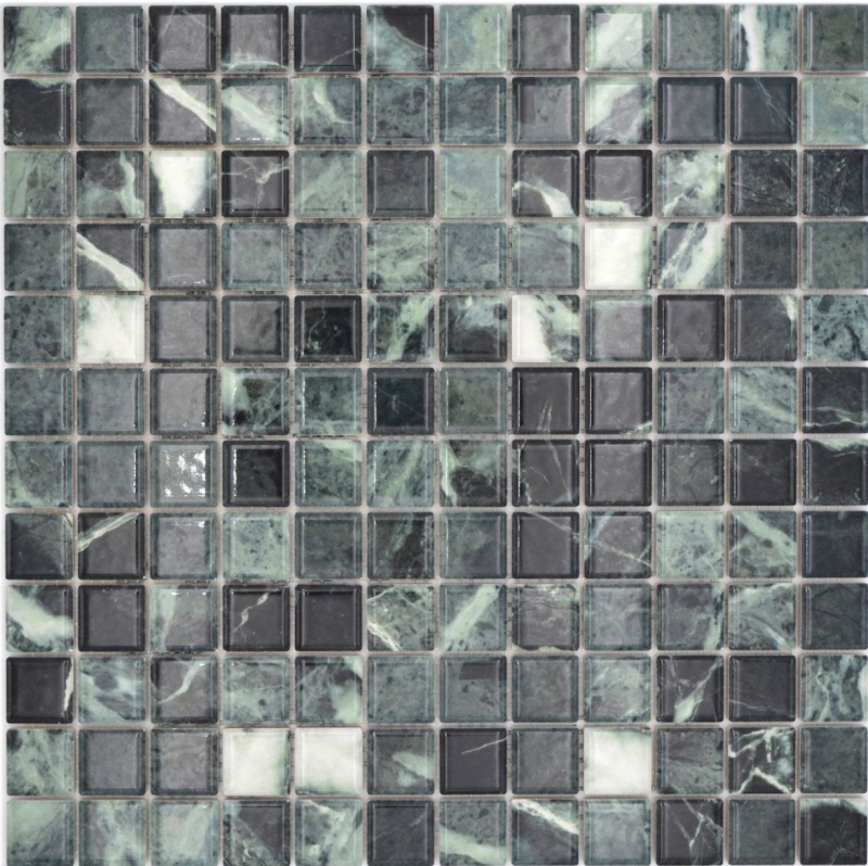 Jasba Agrob Buchtal Fresh Marble & More Mosaïque Céramique Grès verde alpi brillant aspect mamelonné Cuisine Salle de bains Douche MOSJBMM21 1 tapis