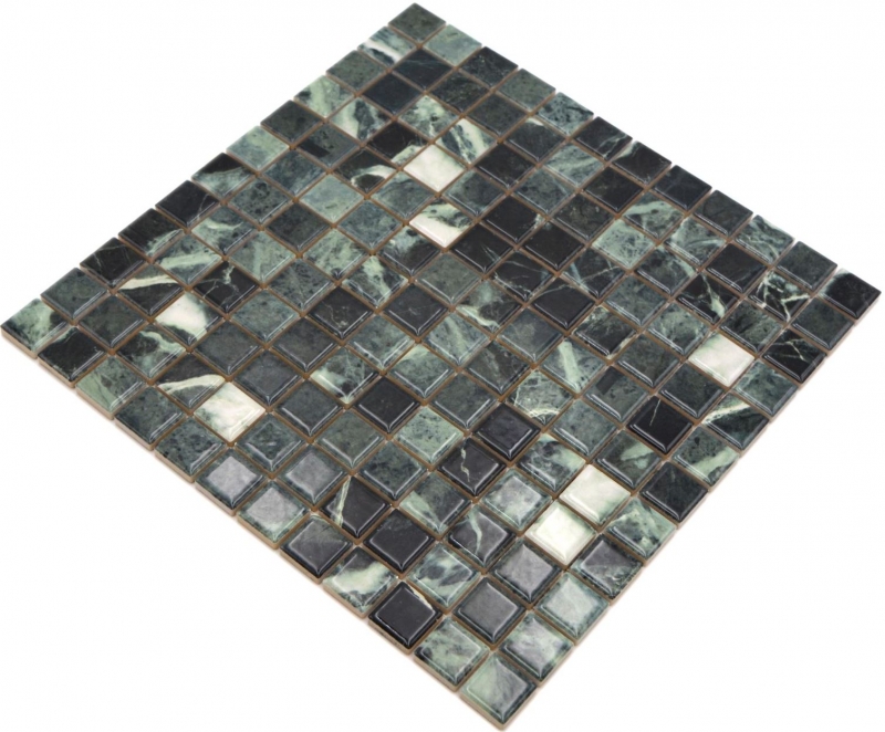 Jasba Agrob Buchtal Fresh Marble & More Mosaïque Céramique Grès verde alpi brillant aspect mamelonné Cuisine Salle de bains Douche MOSJBMM21 1 tapis
