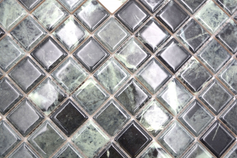 Jasba Agrob Buchtal Fresh Marble & More Mosaïque Céramique Grès verde alpi brillant aspect mamelonné Cuisine Salle de bains Douche MOSJBMM21 1 tapis