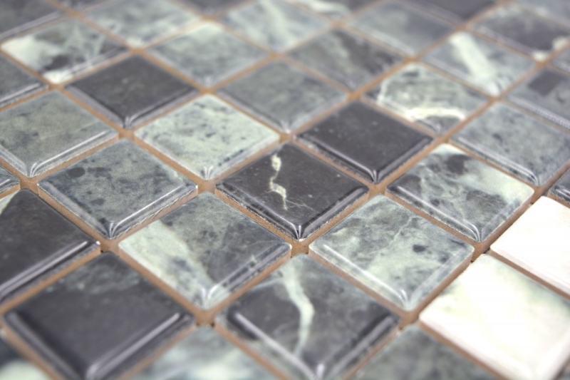 Jasba Agrob Buchtal Fresh Marble & More Mosaïque Céramique Grès verde alpi brillant aspect mamelonné Cuisine Salle de bains Douche MOSJBMM21 1 tapis