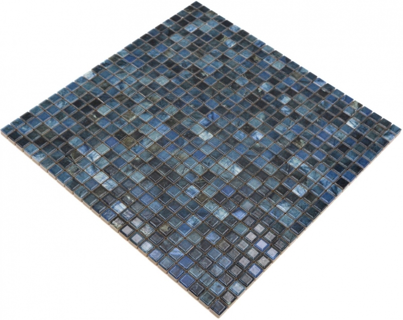 Jasba Agrob Buchtal Fresh Marble & More Mosaïque Céramique Grès labradorite bleu brillant Aspect mamelonné Cuisine Salle de bains Douche MOSJBMM26 1 Tapis