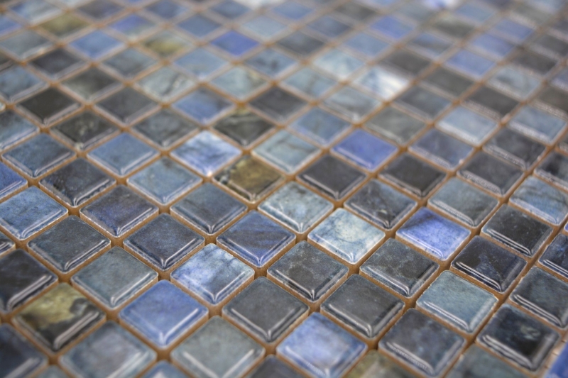Jasba Agrob Buchtal Fresh Marble & More Mosaïque Céramique Grès labradorite bleu brillant Aspect mamelonné Cuisine Salle de bains Douche MOSJBMM26 1 Tapis