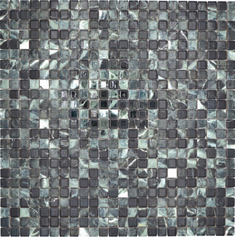 Jasba Agrob Buchtal Fresh Marble & More Mosaïque Céramique Grès verde alpi brillant aspect mamelonné Cuisine Salle de bains Douche MOSJBMM27 1 tapis
