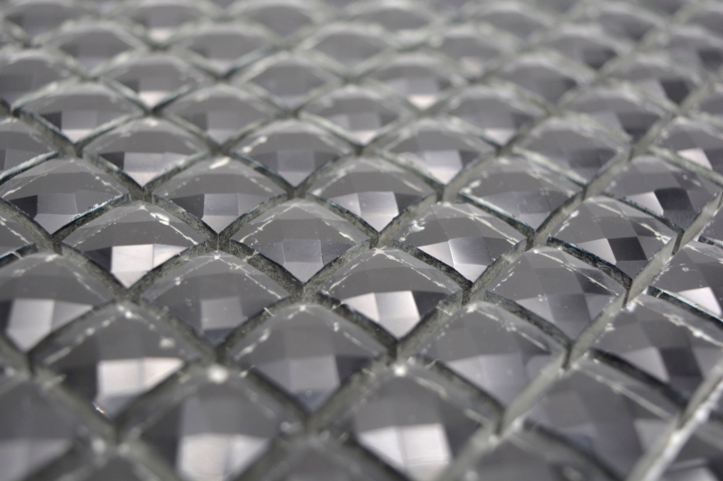 Mosaïque de verre QUADRAT CRYSTAL BRILLANCE NOIR MOS130-B824 1 tapis