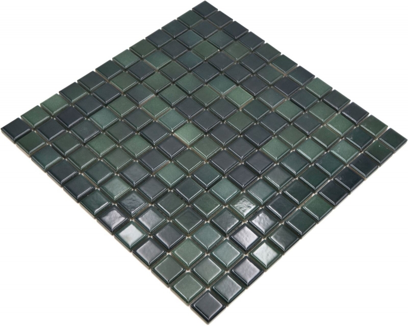 Céramique Carreaux de mosaïque Jasba forest green mix brillant n.d. mur de cuisine carreau de salle de bain mur de douche / 10 tapis de mosaïque