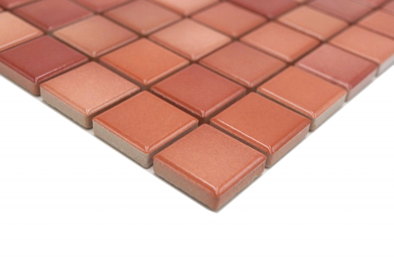 Céramique Carreaux de mosaïque Jasba brick red mix brillant n.d. mur de cuisine carreau de salle de bain mur de douche / 10 tapis de mosaïque