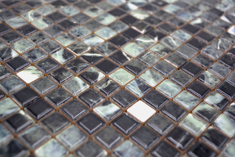 Céramique Carreaux de mosaïque Jasba verde alpi brillant aspect mamelonné Carreaux de cuisine Carreaux de salle de bains Paroi de douche / 10 tapis de mosaïque