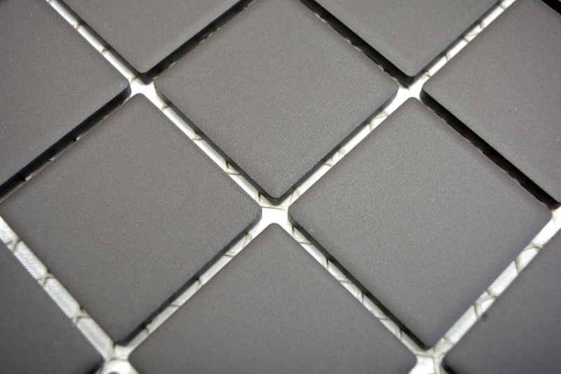 Mosaïque Carreau céramique brun non émaillé MOS14-CU253