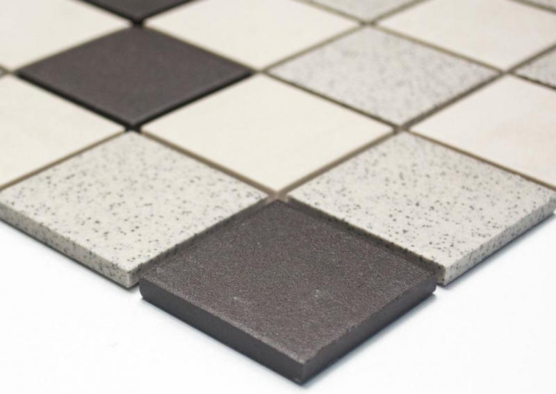 Mosaïque Carreau céramique beige clair gris non émaillé MOS16-2011_m
